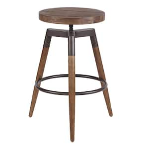 Frazier 29.5 in. Brown Metal Counter Stool with adjustable height