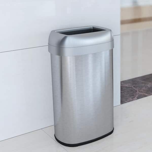 Gallon Trash Can, Oval Bathroom Trash Can, Stainless Steel Compost bin for  kitchen Trash bags Hanging kitchen waste bin Garbage - AliExpress
