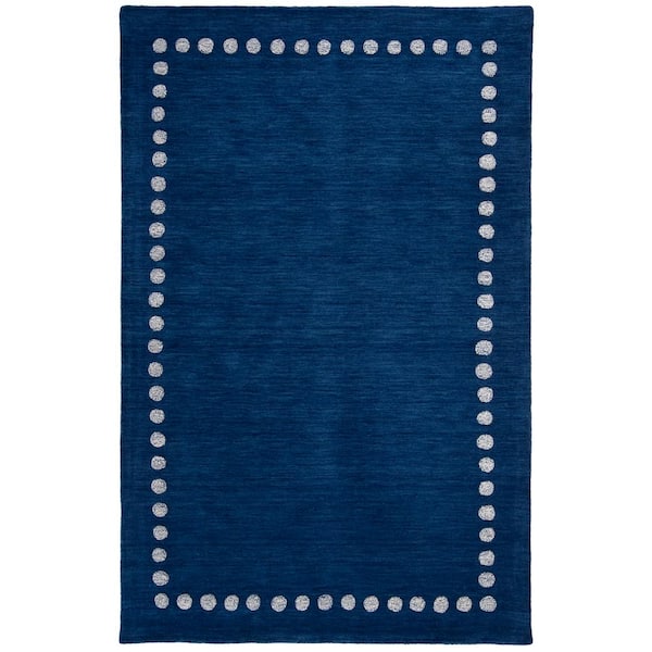 SAFAVIEH Kids Navy 6 ft. x 9 ft. Polka Dot Area Rug
