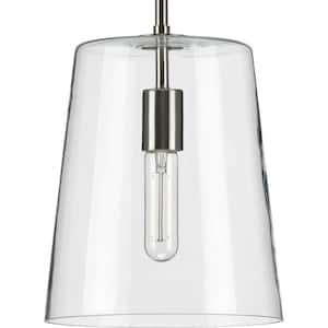 Clarion 1-Light Brushed Nickel Small Pendant