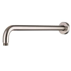 16 in. Shower Bar Arm Wall Mounted Solid Brass Extension Arm 1/2 in. Pipe NPT Standard in Brushed Nickel