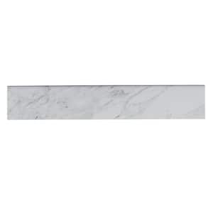 Trevi Gray Bullnose 3 in. x 18 in. Polished Porcelain Wall Tile  (10 linear ft./Case)