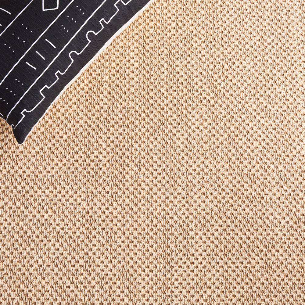 Coastal Charm Handmade Maize & Brown Sisal Accent Rug - 24" x 4"