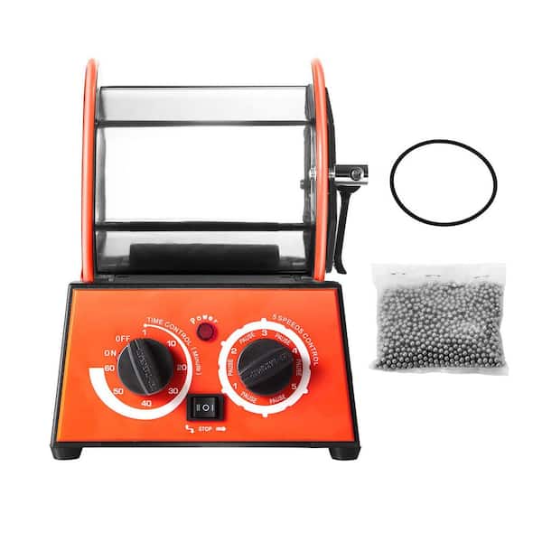 Mini Jewelry Tumbler, 3kg Capacity, Rotary Machine with Timer up to 60 Mins, 5-Adjustable Speeds, Screwdriver Set
