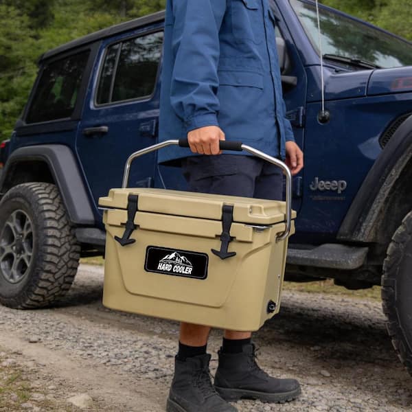 maocao hoom 20 qt. Khaki Cooler, Ultra-Tough Hard Shell Ice Chest