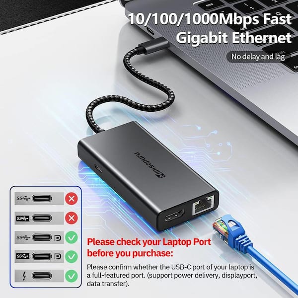 10 in 1 USB C Dock, USB C Multiport Hub Triple Display Laptop