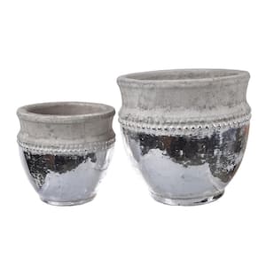 Uma Natural Ceramic Pots (Set of 2)