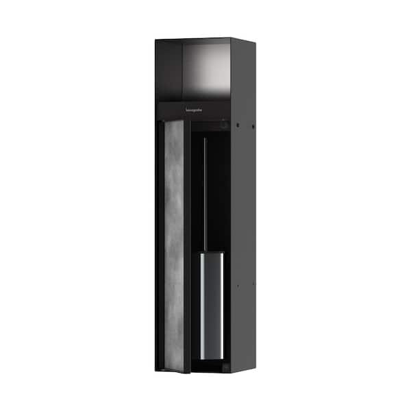 Hansgrohe XtraStoris Rock Recessed Toilet Paper Holder Bath Hardware Accessory in Matte Black
