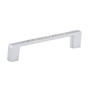 Merritt Collection 3 3/4 in. (96 mm) Chrome and Crystal Modern Cabinet Bar Pull