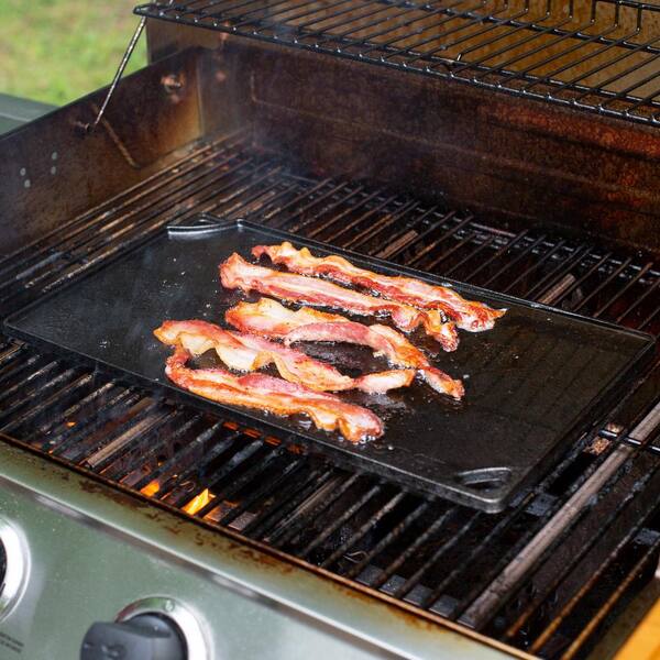 Pre-Seasoned Cast Iron Reversible Grill/Griddle - 16.8 X 9.5 In - Made In USA