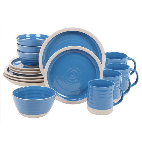 Certified International Artisan 16-Piece Traditional Blue Ceramic Dinnerware Set (Service for 4)