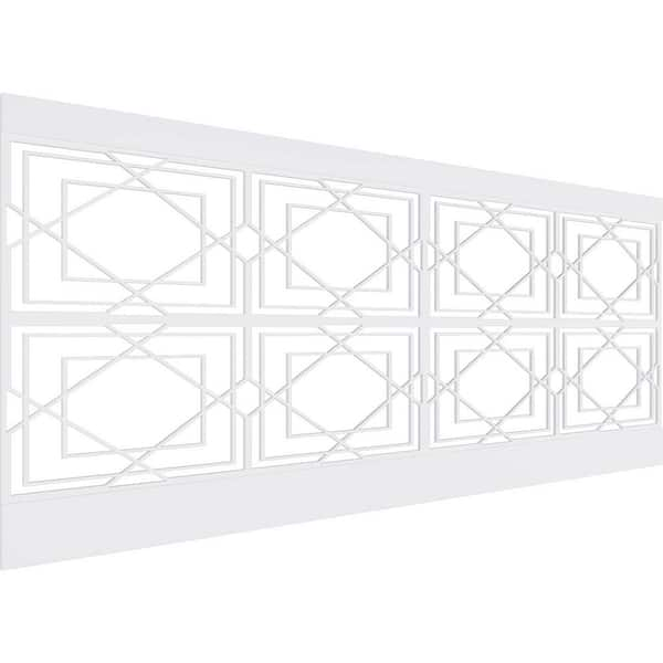 Ekena Millwork 40 in. H x 94-1/2 in. W 26.24 sq. ft. Lakewood PVC ...