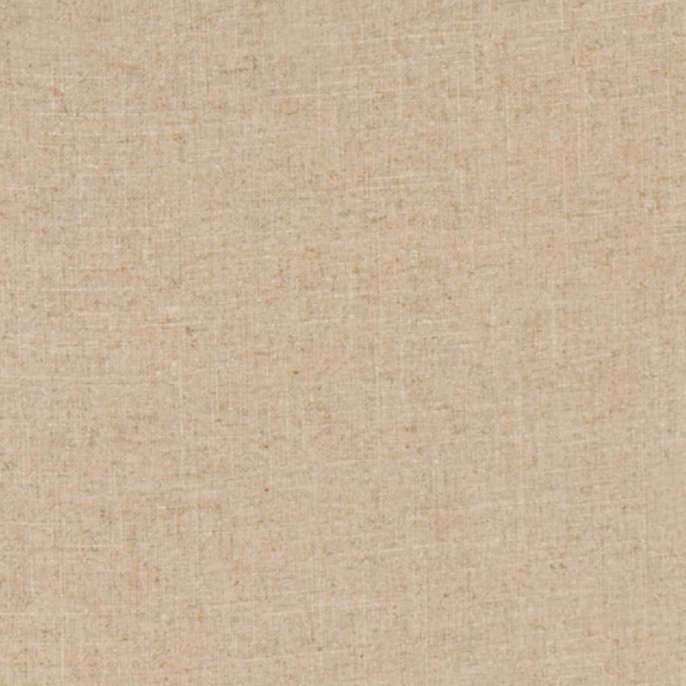 Hemp Linen Upholstered Twin Headboard with Silver Nailhead Trim