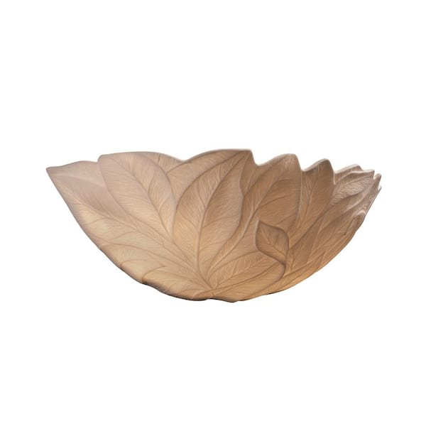 Justice Design Limoges 1-Light Off-White Wall Sconce with Fossil Leaf Shade