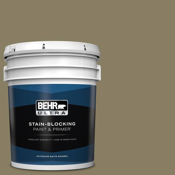 BEHR ULTRA 5 gal. #N340-6 Sorrel Leaf Satin Enamel Exterior Paint & Primer