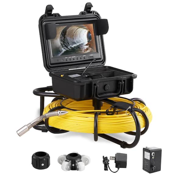 Sewer Camera, 300 ft. /91.5 m, 9 in. Screen Pipeline Inspection Camera with DVR Function, Waterproof IP68 Sewer Camera