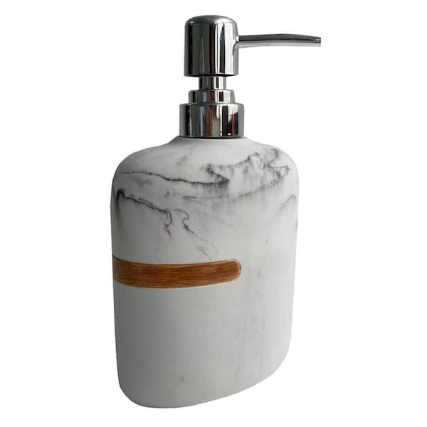 Sweet Home Collection Marble Plaza Soap Dispenser or Lotion Pump Bathroom Accessory (1 Piece)