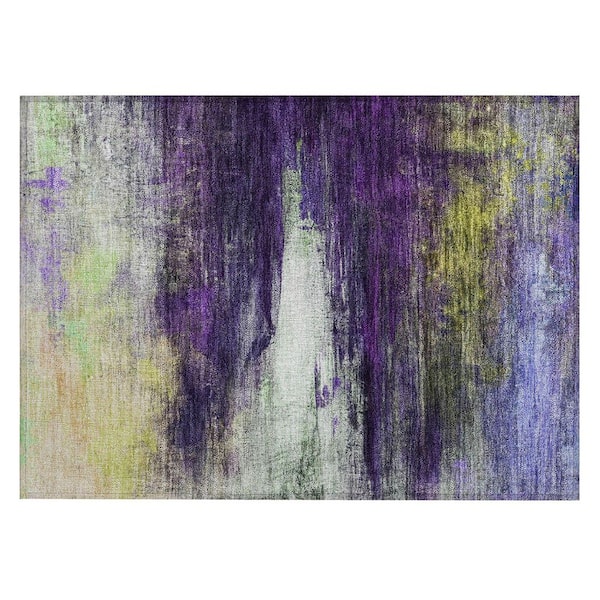 Chantille Machine Washable Indoor/Outdoor Abstract ACN2016 Purple 1 ft. 8 in. x 2 ft. 6 in. Accent Rug