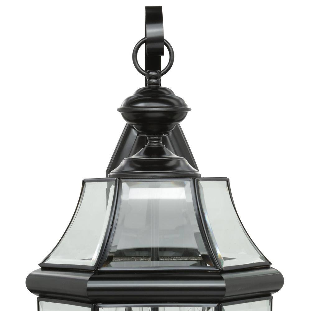 Lancaster Black and Clear Glass 23" Outdoor Wall Lantern