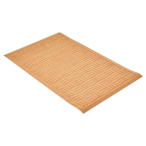 Door Mat, 29.53 x 17.72 In., Front Door Mat Outside Entrance with Non-slip Rubber Backing, Beige Doormat