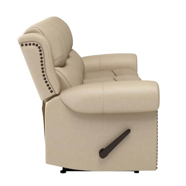 Prolounger Distressed Latte Tan Faux, Distressed Leather Sofa Recliner Chairs