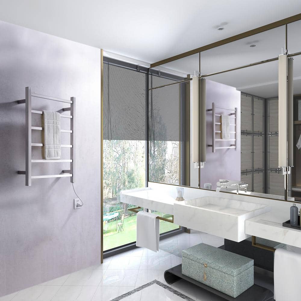 Charles Series Brushed Nickel Wall Mounted Electric Towel Warmer