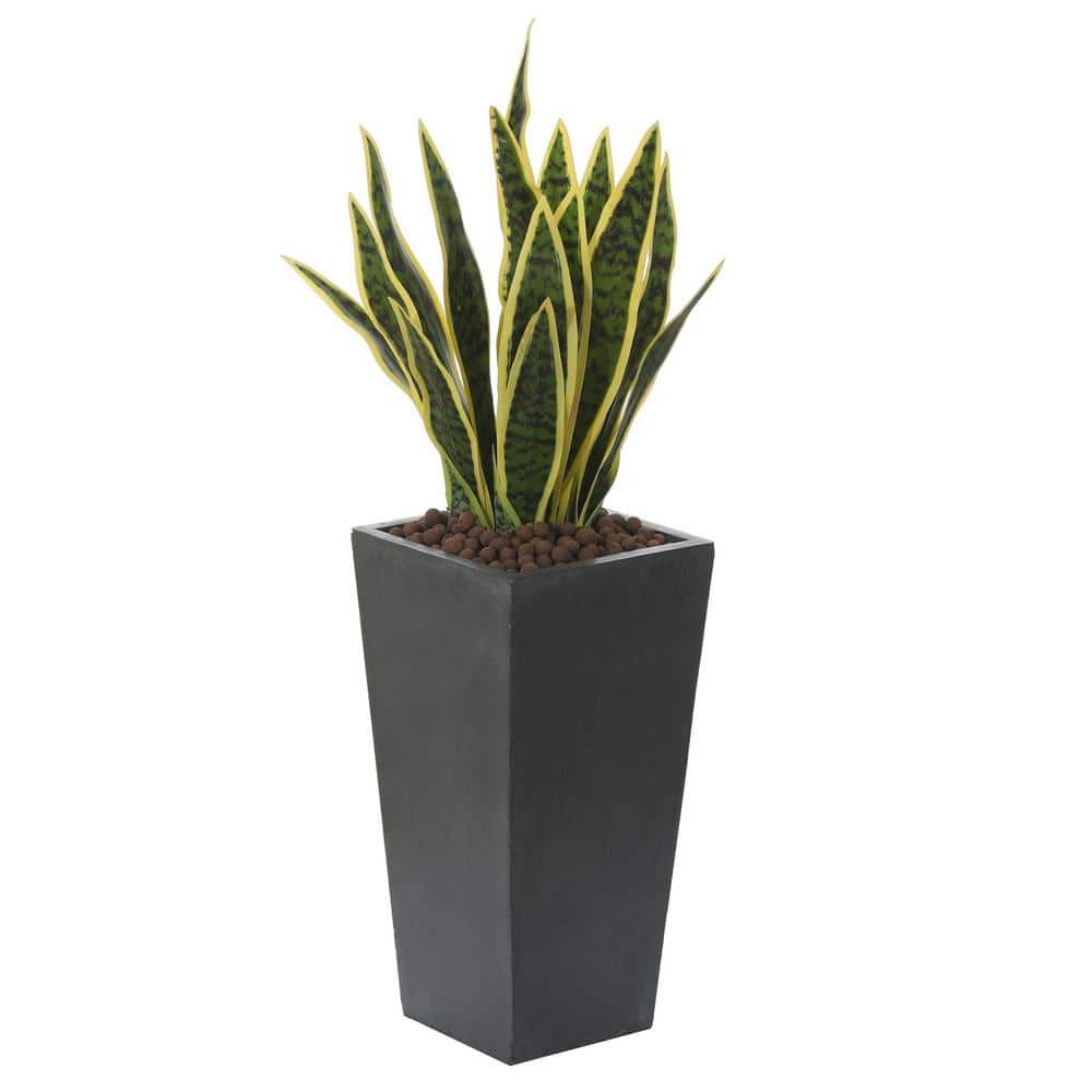 Modern Square Tapered Outdoor-Indoor Planter in Sleek Gray