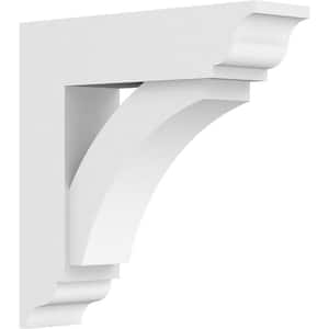 3 in. x 14 in. x 14 in. Thorton Bracket with Traditional Ends, Standard Architectural Grade PVC Bracket