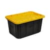 27 Gal. Tough Storage Tote in Black and Yellow