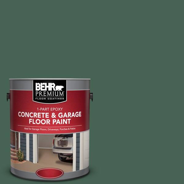 BEHR Premium 1 gal. #PFC-40 Green 1-Part Epoxy Satin Interior/Exterior Concrete and Garage Floor Paint