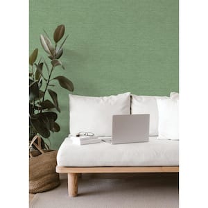 Exhale Green Texture Fabric Non-Pasted Matte Wallpaper