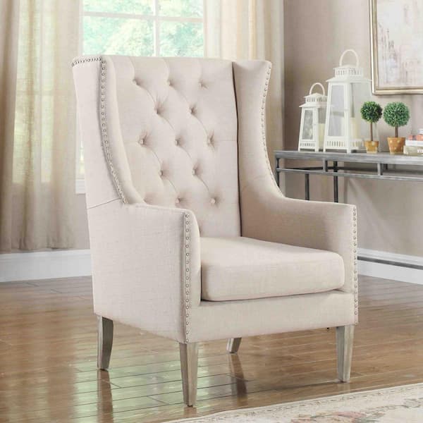 Best Master Furniture Lincoln Natural Traditional Accent Arm Chair