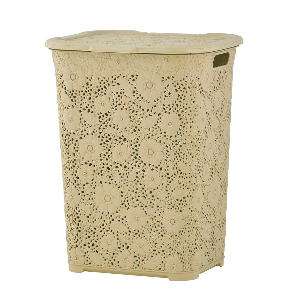 SUPERIO Beige Lace Hamper Indoor 560 The Home Depot   Beige Laundry Hampers 560 64 1000 