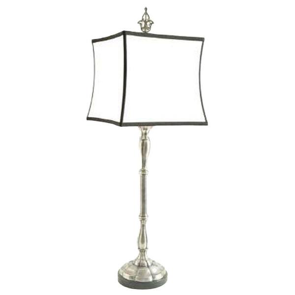 Unbranded Antiqued Silver Lotus Buffet Lamp-DISCONTINUED