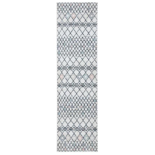 SAFAVIEH Amsterdam Ivory/Beige 2 ft. x 8 ft. Geometric;Trellis Runner Rug