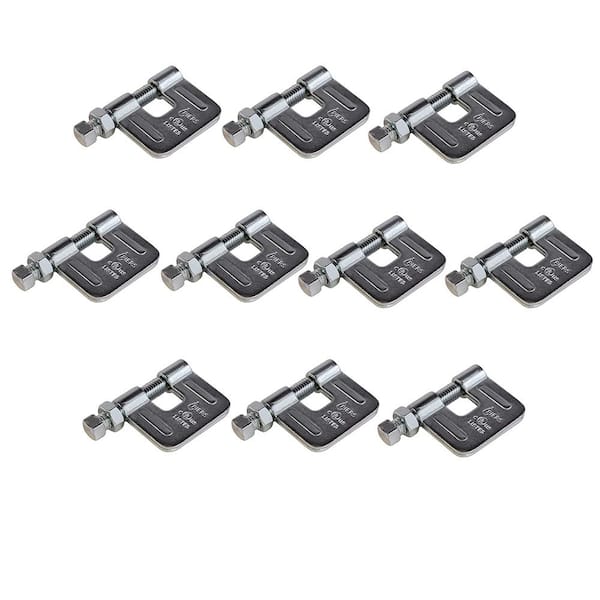 PLUMBFLEX 1/2 in. C-Clamp Rod Anchor for Beam, Electro Galvanized Steel (10-Pack)