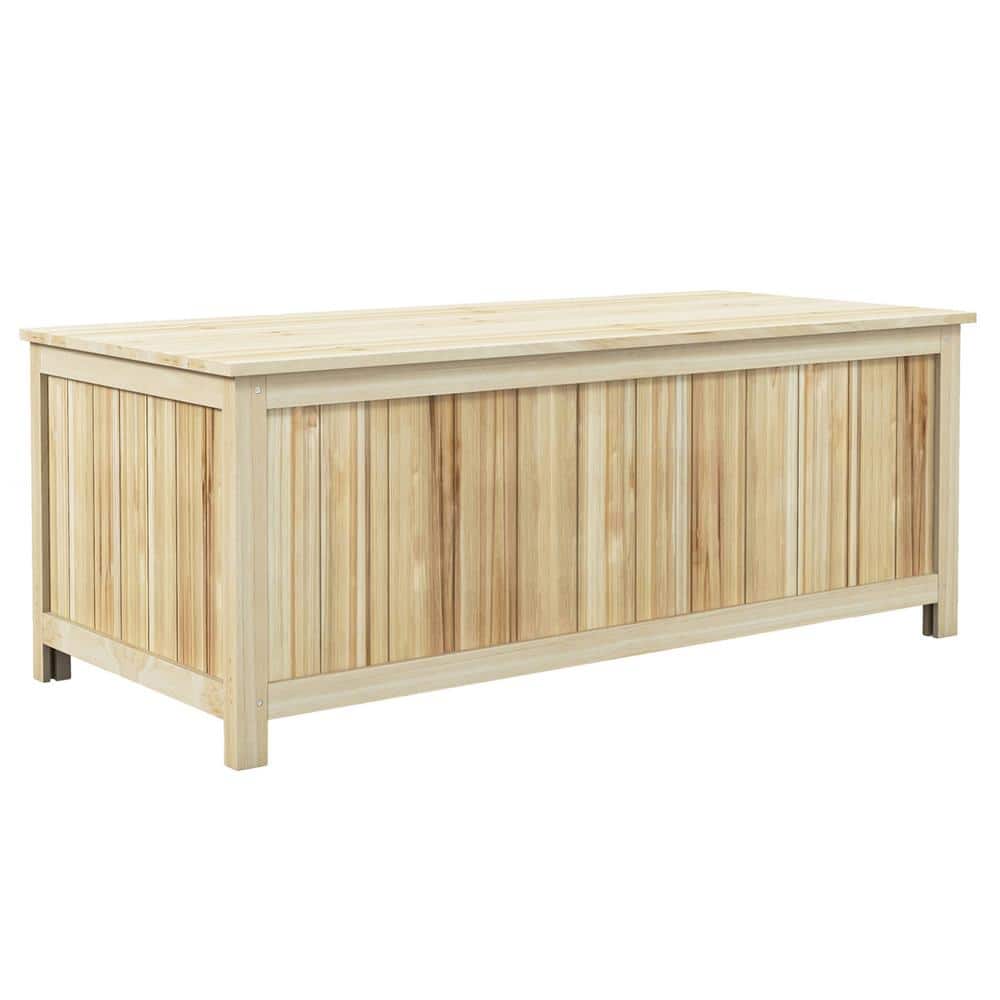 45.5 Gal. Natural Wood Outdoor Storage Bench