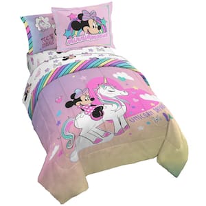 Minnie Mouse Unicorn Dreams Multi-colored 5-Piece Twin Bed Set