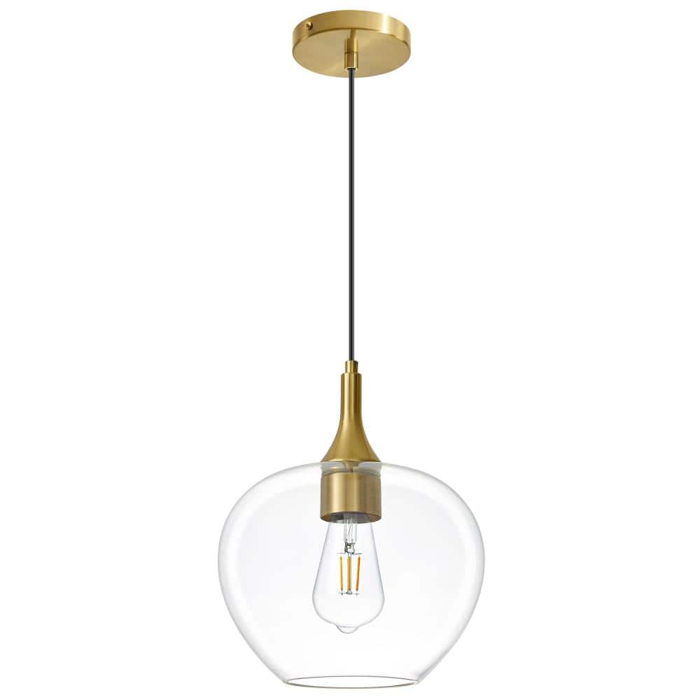 Modern 9.45 in.1-Light Pendant Light with a Apple Shaped Clear Glass Shade for Kitchen Island Dining Room Hallway price history on PriceWatchPro