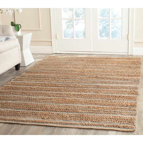Cape Cod Blue 4 ft. x 6 ft. Striped Solid Area Rug