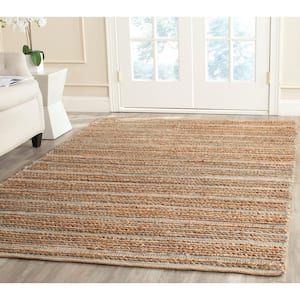 Cape Cod Blue 6 ft. x 9 ft. Striped Solid Area Rug