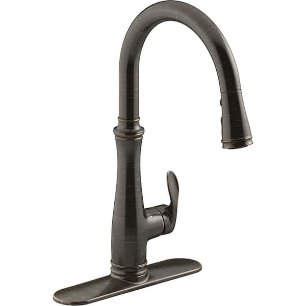 KOHLER Bellera Single Handle Touchless Pull Down Sprayer Kitchen Faucet in Oil-Rubbed Bronze