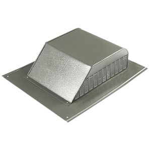 60 sq. in. NFA Galvanized Slant Back Roof Louver Vent in Weatherwood