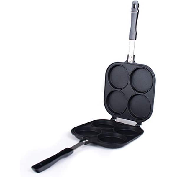 Omelette Pans 4-Piece Nonstick Aluminum Obanyaki Pancake Pan Black Gas Cooktop Compatible Japanese Pancake