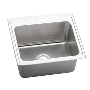 KOHLER Riverby Drop-In Cast Iron 25 in. 1-Hole Single Bowl Kitchen Sink in  White with Basin Rack K-5872-1A1-0 - The Home Depot