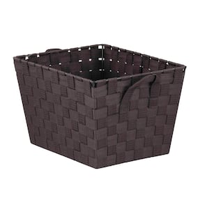 8 in. H x 10 in. W x 12 in. D Brown Fabric Cube Storage Bin