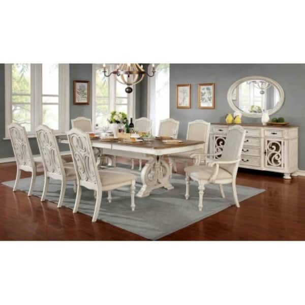 Rustic 9-Piece Dining Set with Table & 8 Chairs