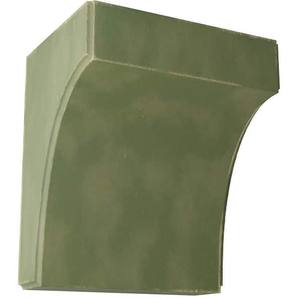 Ekena Millwork 5-1/4 in. x 6 in. x 4 in. Restoration Green Clarksville Wood Vintage Decor Bracket