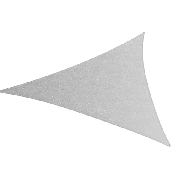 AMGO 16 ft. x 16 ft. x 16 ft. Triangle Waterproof Sun Shade Sail - Gray