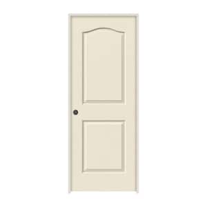 24 in. x 80 in. Camden Primed Right-Hand Textured Solid Core Molded Composite MDF Single Prehung Interior Door